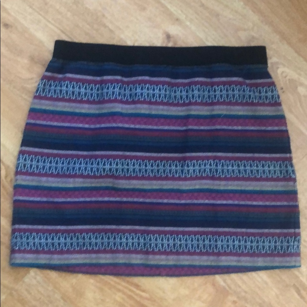 NWT AE wove bodycon miniskirt with stripes and zip